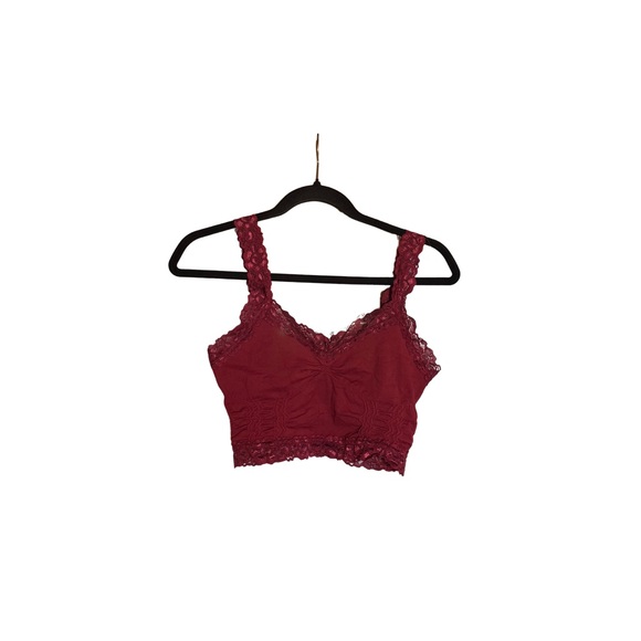 M. Rena Burgundy Lace Bralette - Picture 2 of 6